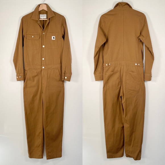 Carhartt WIP Tara Women's Coveralls One-Piece Jumpsuit Boiler Suit Hamilton XS - Picture 3 of 16